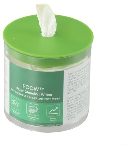 Komshine Effiziente Faser-Reinigungstücher, 100 Stück, nicht gewebt, Fusseltücher, weiche Textur, tragbares herausziehbares Design, 600+ Reinigungszeit (A)