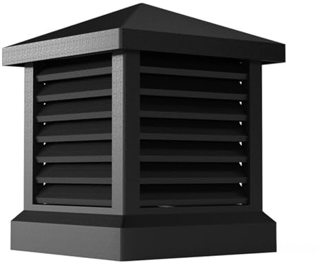 Chimney Cowl Cap Square 8x8 9x9 10x10 11x11 12x12 13x13 14x14 15x15 16x16 in, Chimney Flue Cover Outside for Bungalows, Multi-Story Buildings and Villas(450 mm/17.7 in)