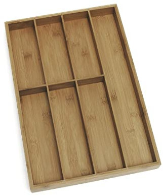Lipper International Organizador de Cubiertos de bambú, Madera, 12 x 17 1/2 x 1 3/4