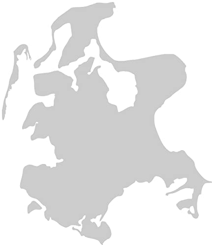 Samunshi® Rügen Aufkleber Insel 8,2 x 10cm silbermetalleffekt