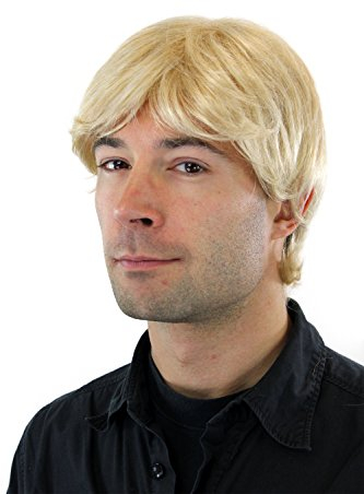 WIG ME UP - GFW355A-613E Männer-Perücke Toupet blond platinblond kurzhaarig Scheitel