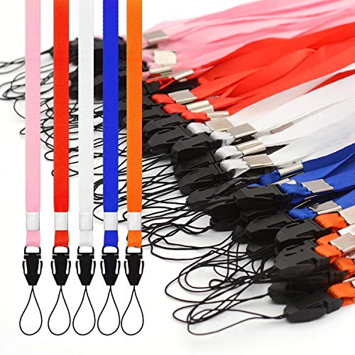 CKB Ltd 50 x Mixed Colour Farbe Pack Lanyard Band Halsband Neck Strap ID Card Ausweiskartenhalter Badge/Halter für das Mobiltelefon
