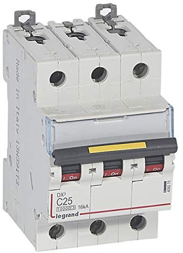 Disjoncteur DX³ 10000-16kA - 3P - 400V~ - 25A - courbe C - 3 modules