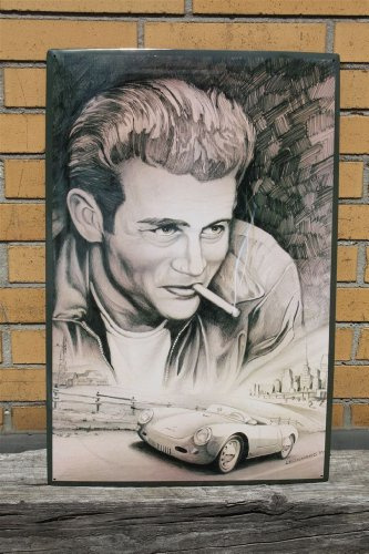 XXL Blechschild James Dean - Portrait 60x40 cm Hollywood