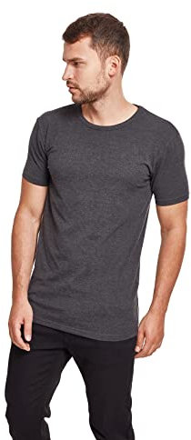 Urban Classics Men's Fitted Stretch tee T-Shirt, Charcoal, XL