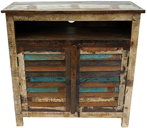 GURU SHOP Massive Vintage Kommode, Highboard, Sideboard, Flurschrank - Modell 7, Mehrfarbig, 90x90x40 cm, Kommoden & Sideboards