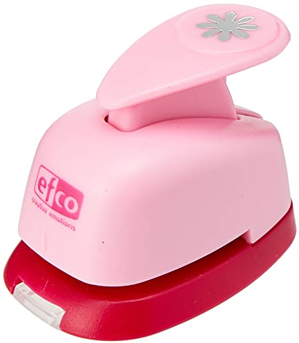 efco Stanzer XS, Gänseblümchen Motivstanzer, Kern: Metall, pink, 5 x 3,5 x 4 cm