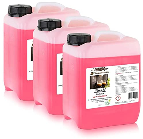 Wark24 Flüssig Entkalker 5 Liter für Kaffeevollautomaten, Kaffeemaschinen, Wasserkocher - Kalklöser geeignet für Bosch, Siemens, Jura, Krups, Philips, Saeco, WMF, Delonghi uvm. (3er Pack)