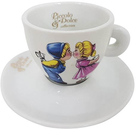 Piccolo Dolce Lucaffe Cappuccinotasse mit Unterteller