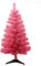 Fouriding Sapin de Noël Artificiel Arbre de Noël avec Pied Plastique pour Decoration Fete 90cm Rose
