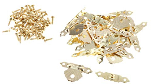 Fenteer 12pcs Kleine Schatullenverschluß Schatullenschloß Truhenverschluss Kastenverschluss für Holzkisten, Gelb