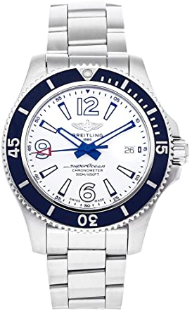 Breitling Superocean 42 Herren-Armbanduhr, wasserdicht bis 500 m, A17366D81A1A1, Weiß, Armband