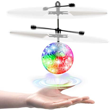 kizplays Flying Ball, LED Luminous Helicopter, Safe Palm Drone Infrared Sensor, Indoor and Outdoor, Family and Boys and Girls Toys 4