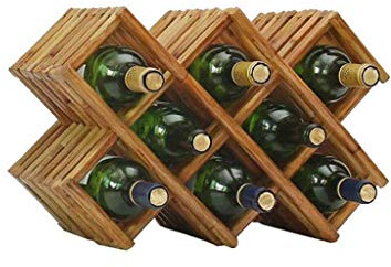 MTYLX Porte-Vine, Porte-Rangements, Armoire À Vin, 8 Bouteilles En Bois Massif Racque À Vin Salon Vin de Vin Porte-Bouteille Affichage D'Affichage