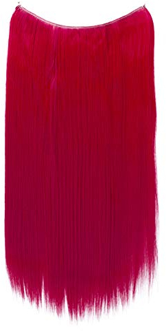 CAISHA 50cm 1 Tresse Extension mit Gummiband Extensions Haarverlängerung Haarteil Glatt Rot E109