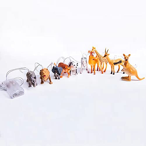 Lichterkette mit Tieren, Nachtlicht, 3D Tiere, LED-Lichterkette, Fee, Fantasy, Lampe, Weihnachten, für Kinderzimmer, Jungen, Schlafzimmer, Weihnachtsbaum (Typ Batterie)