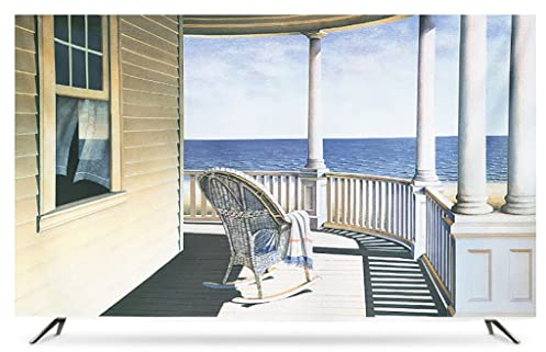 HBLZGBL 42-43 Indoor-TV-Abdeckung, Schutzhülle TV Polyester-Gewebe Umweltfreundliches Drucken und Färben Staubdicht und wasserdicht für Flat Curved TV, Smart TVs (Color : B, Size : 45)