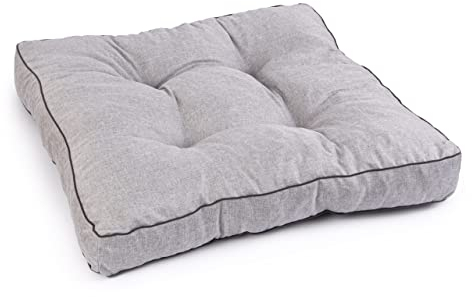 Royal Schneider Sitzkissen Kissen Polster Auflage Rückenkissen Loungekissen Lounge Bodenkissen Anti-Rutsch-Unterseite, Hellgrau - 5503, 40x40 cm - Sitzkissen