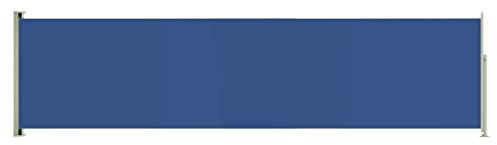 Norheim Seitenmarkise Ausziehbar Windschutz Sonnenschutz UV-Schutz Balkonabdeckung Seitenrollo Sichtschutz für Balkon Terrasse Garten 160x600 cm Blau