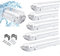 Ikodm 24W LED Feuchtraumleuchte 150 cm 6000K Kaltweiß 4080 lm Wannenleuchte, Doppelt T8 LED Röhre, IP65 Leuchtstoff lamp, Wannenleuchte, Garagenlampen, Bürodeckenleuchte, Gartenleuchte, 6 Stück