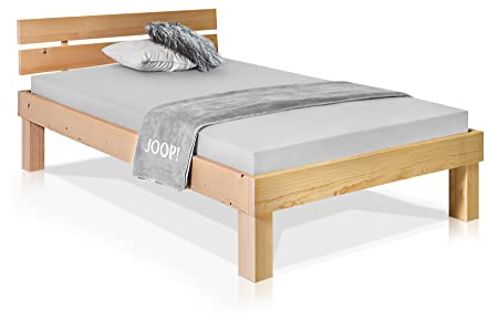 moebel-eins Pumba Massivholzbett Fichte, 90 x 220 cm, eichefarbig, Komforthöhe