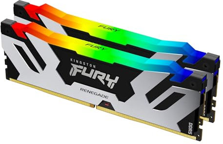 Kingston Fury Renegade DDR5 RGB XMP 32GB 6800MT/s DDR5 CL36 DIMM Desktop Gaming Memory Kit of 2 - KF568C36RSAK2-32