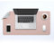 DOBAOJIA Sottomano da Ufficio, Tappetino da Tavolo, Tappetino Tastiera e Mouse, Tappetino PC Scrivania, per Casa/Ufficio, Uso Doppio Lato Simipelle PU Impermeabile 70 x 35 cm (Rosa/Argento)