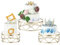 NUPTIO Gold Cake Stand Set: 3 Pcs Round Acrylic Stands Wedding Metal Dessert Display Afternoon Tea Cup Cakes Tray for Weddings Birthday Party Baby Shower Christmas Dinner Table Decorations