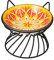 AHX Raised Ceramic Cat Food Bowl - Elevated Dish with Stand Wide Shallow Whisker Friendly Cute Plate Feeding Bowls Microwave and Dishwasher Safe 8.5 oz 5.75 inch, Yellow