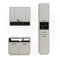 Vicco Badmöbel-Set Beatrice, Badezimmerschrank-Set, Grau/Anthrazit, 3 Teile, mit Hochschrank