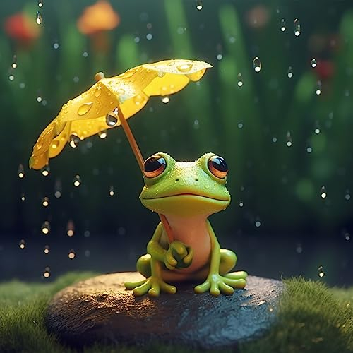 Diymood DIY Diamond Painting Frosch Kit – 5D Diamant Bilder Regen für Erwachsene | Kunstvolle Strass Stickerei Sets für Home Dekoration | 30X30 cm Wanddekoration