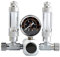 SagaSave Aquarium CO2-Regler, Dual-Rückschlagventil Fisch Tank CO2 Druckregler mit Blasenzähler für Aquarium Aquarium Wasserpflanze (G5/8)