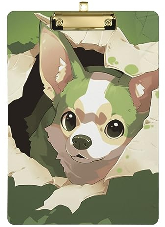 Luther Porte-bloc mural avec motif chien derrière un vert