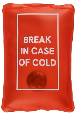 Fisura - Origineller Handwärmer.Origineller Mini-Gel-Handwärmer. Wiederverwendbarer Taschenwärmer. Für Aktivitäten im Freien. (1 stück Break, Rot)