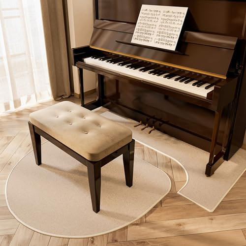 NILoykg& Klavier-Schallschutzteppich, Klavier-Schalldämmkissen, Schalldichter Teppich Für Klavier, 70X160 110X110cm Hocker Akustikpolster Rutschfester Teppich Akustikpolster Schalldichte Bodenmatte,A