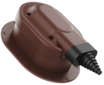 Solarübergang für Flachdächer - Falzbleche Trapezbleche Pappe Bitumenschindel (RAL8017 - Braun)