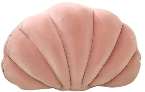 CUSROS Cuscino imbottito a forma di conchiglia con texture delicata, super morbido, resistente all'usura, colori vivaci, conchiglia, letto, divano, decorazione per la casa, rosa