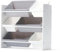 Kidoz Wooden Toy Organiser, 3 Shelf Toy Storage with 6 Removable Plastic Bins (White, 3 Shelf)