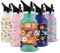 HoneyHolly Trinkflasche Edelstahl, 350ml BPA-frei Trinkflasche, kinder Auslaufsichere, Wasserflasche Vakuum Isolierte, mit Strohhalm Trinkflasche Sport für Fahrrad, Sport, Yoga, Camping, Schule