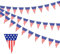 iwiio Wimpelkette mit amerikanischer Flagge, 30 Flaggen, Qualität, USA-Flagge, Wimpelkette, Banner, Amerika-Wimpelkette, Sterne, Streifen, für 4. Juli Unabhängigkeitstag, Dekoration, 10 m