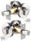 2 PCS Single Cylinder Deadbolt Round Security Door Lock with Key Zinc Alloy Deadbolt Standard Size for Bathroom Bedroom Door Lock Entrance for Interior and Exterior