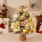 Livofloral Weihnachtsbaum Künstlich, Kleiner Weihnachtsbaum mit LED-Beleuchtung für Innen Weihnachten Deko, geschmückt Tisch-Weihnachtsbaum mit Schnee Lichterkette Mini Christmas Tree, 50cm