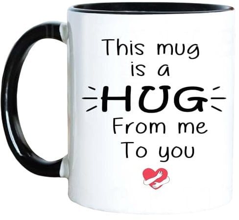 Best Friend Gift Ideas,Thinking of You Mug Gifts for Women,This Mug is A Hug From Me to You Insulated Coffee Mug,Encouragement Gifts for Women,Hug Mug for Birthday Valentines Day Gift