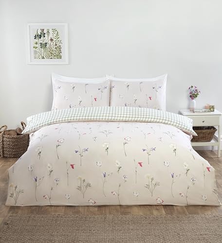 Rapport Home Niamh - Juego de Ropa de Cama matrimonial de Microfibra, Funda de edredón Reversible y sábana Bajera Ajustable con Fundas de Almohada a Juego