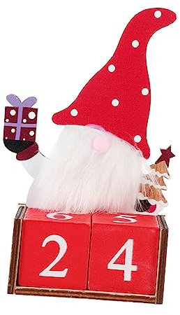 OFFSCH 1stück Holzkalender Weihnachtsdesign Wiederverwendbarer Tischkalender Aus Holzblock Kalender Für Wohnzimmer Und Küche Einfach Drehbar Als Zur Weihnachtszeit