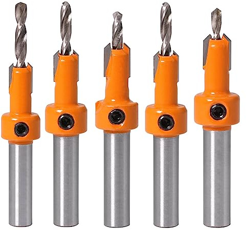 5 pz/set 8mm 10mm gambo Hss svasatore router bit vite estrattore lavorazione del legno fresa per legno