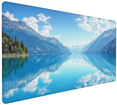 Gaming Tapis de Souris XXL 800 x 400 x 3 mm Grand Tapis de Souris Bleu Mouse Pad Mer Tapis Souris Résistant à l'eau Surface Lisse et Base en Caoutchouc Anti-dérapant, Decoration Chambre Gifts Z-191