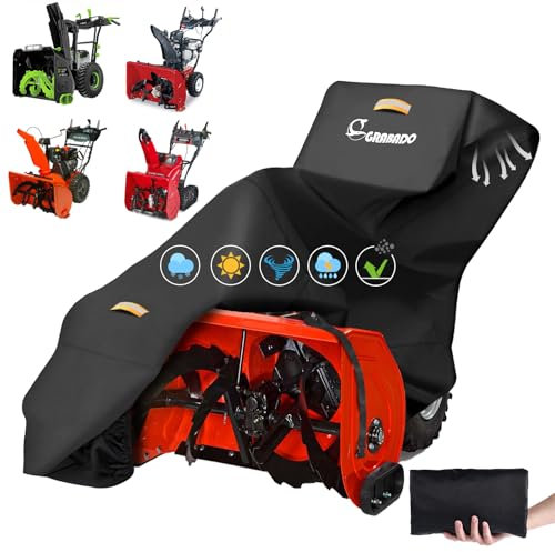 Copertura per spazzaneve Oxford, robusta 420D, impermeabile, universale, accessorio per spazzaneve con 2 strisce riflettenti, fibbia antivento, fessure di ventilazione