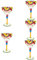 GREENADSCAPE 5 Piezas Copa De Vino Copas De Coctel Margarita Decoración Del Hogar Copas De Vino Pintadas Copas De Margarita De Cactus Tazas De Margaritas Copas De Vino Decorativas Vidrio