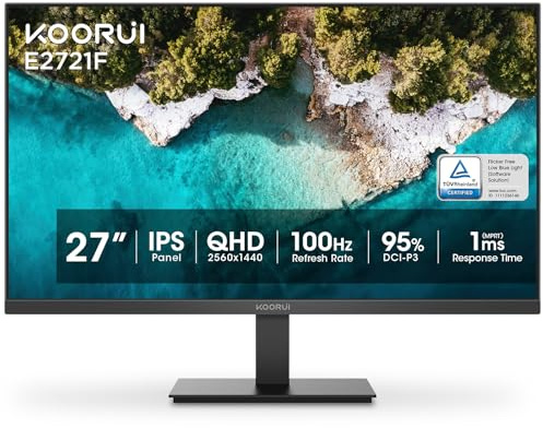 Koorui E2721f Monitor Pc 68,6 Cm [27] 2560 X 1440 Pixel Quad Hd Nero (koorui)